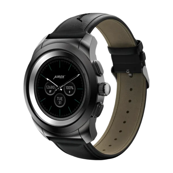 Airox NoiseFit Hybrid Smartwatch with leather straps