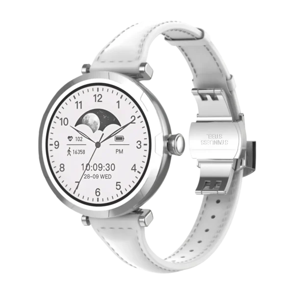 LDNIO SW02 Round Smartwatch in silver