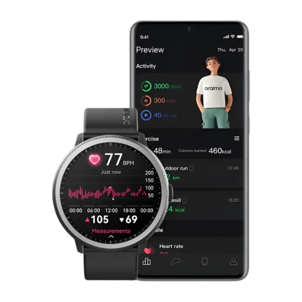 Oraimo Watch 5R Smartwatch with mobile app supported