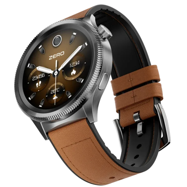 Zero Lunar 360 Smartwatch with leather strap