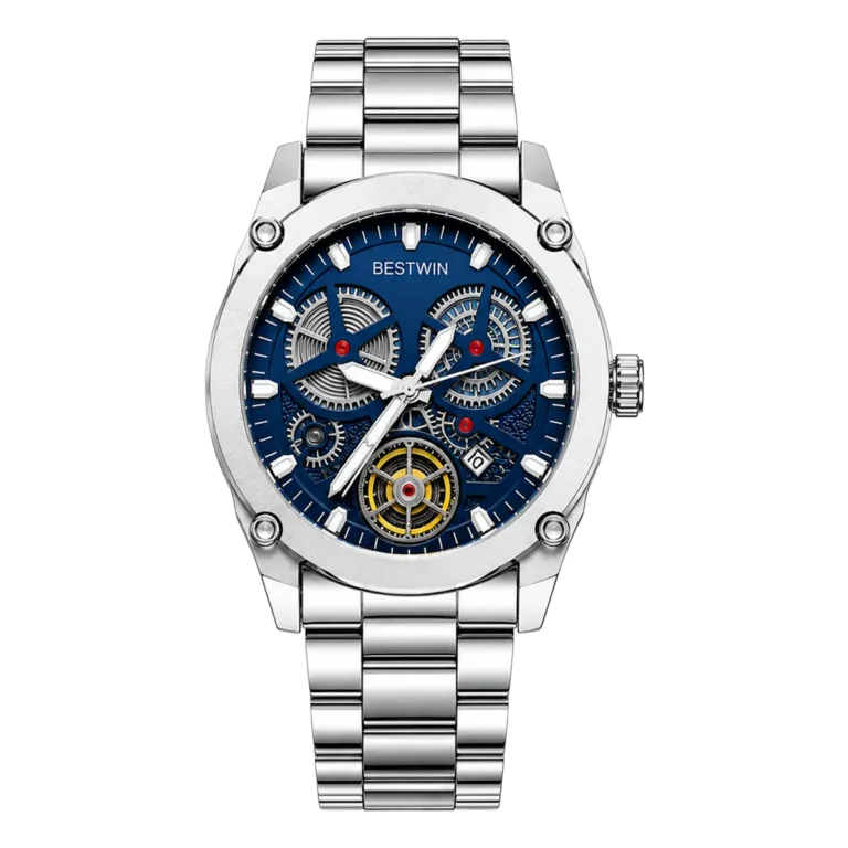 Bestwin Original Mens Stainless Steel Watch (Blue Dial)