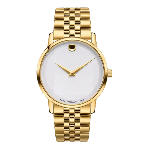 Movado Museum Mens Gold Watch