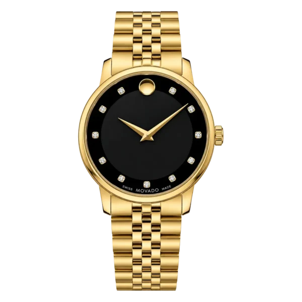 Movado Museum Men’s Gold Watch with Black Dial