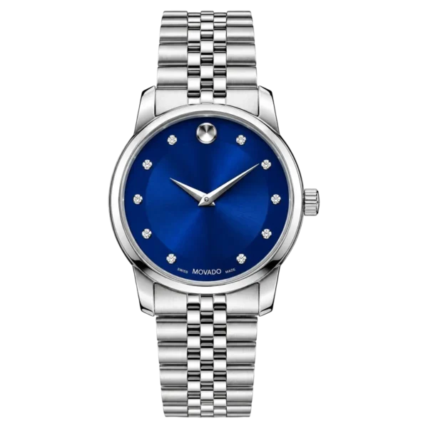 Movado Museum Men’s Gold Watch with Blue Dial