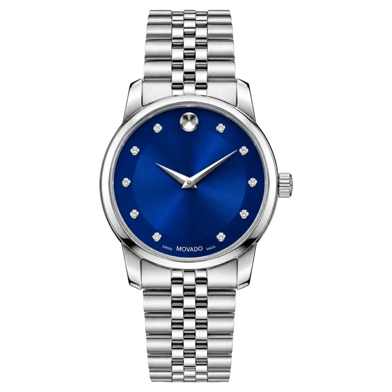 Movado Museum Men’s Gold Watch with Blue Dial