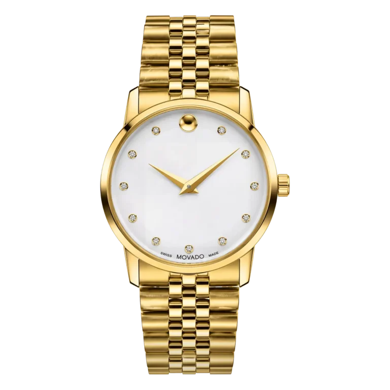 Movado Museum Men’s Gold Watch with White Dial