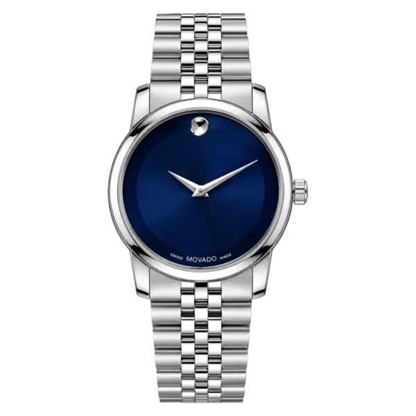 Movado Museum Silver Men’s Watch with Blue Dial