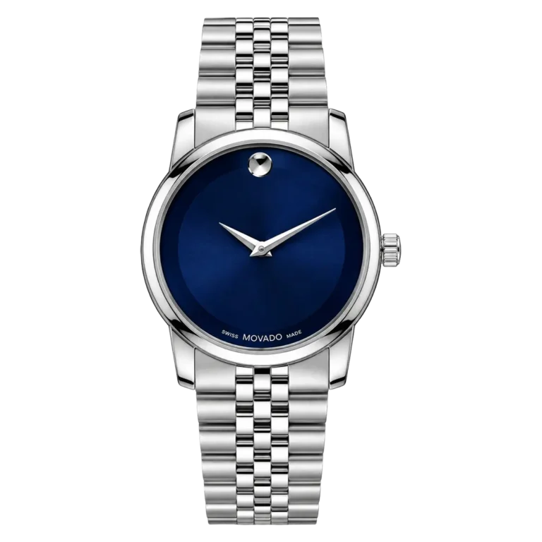 Movado Museum Silver Men’s Watch with Blue Dial