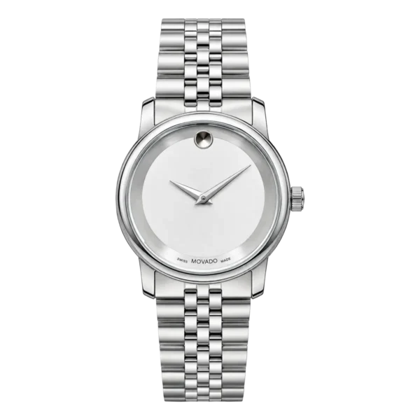 Movado Museum Silver Men’s Watch with White Dial