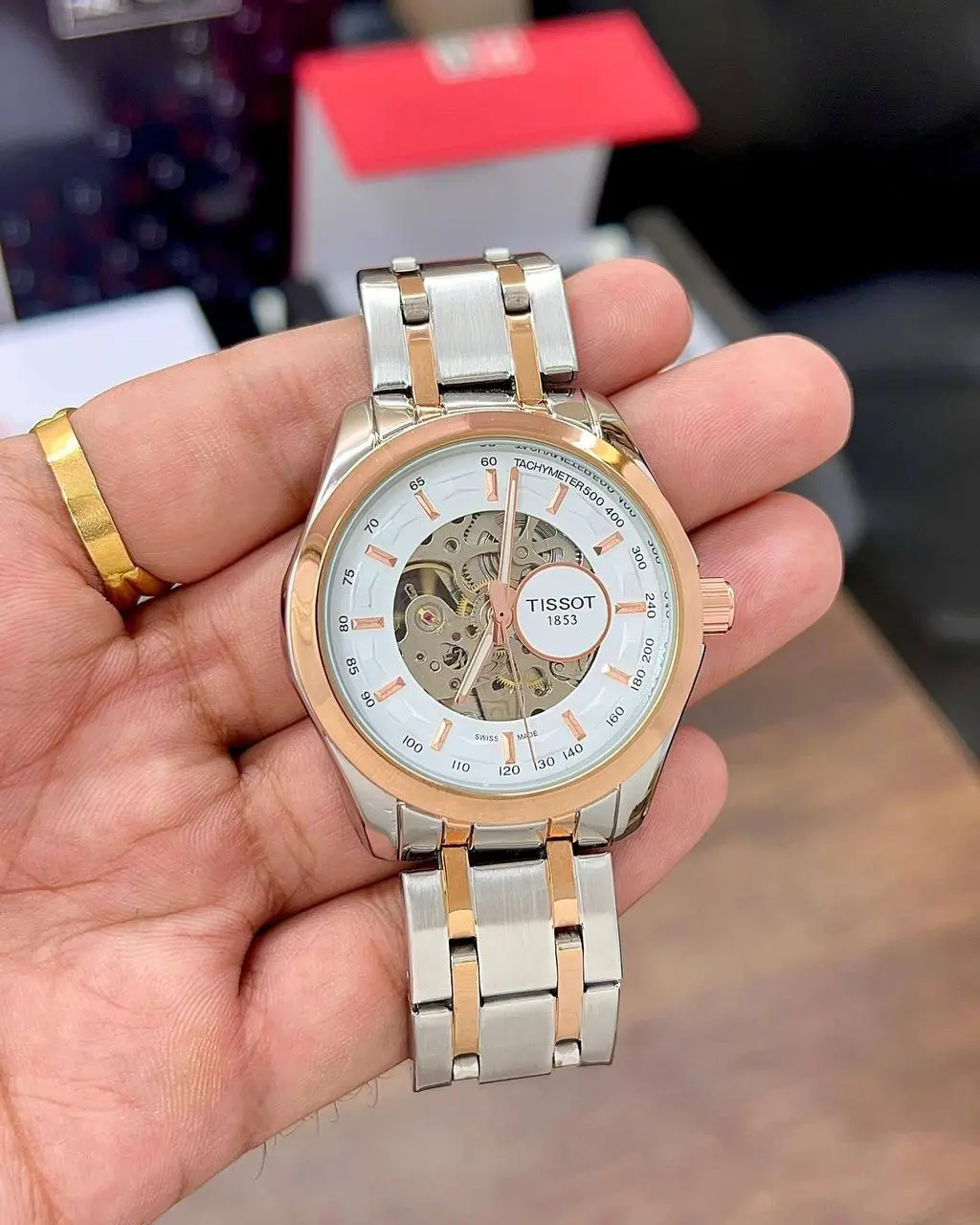Tissot Couturier Skeleton White Dial Price in Pakistan